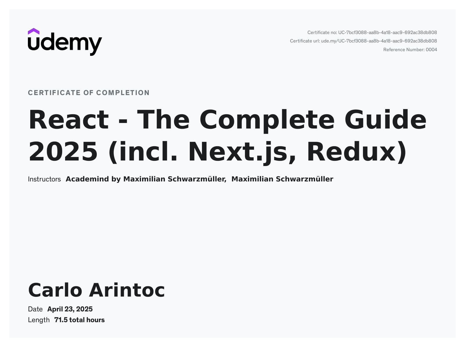 React - The Complete Guide 2025