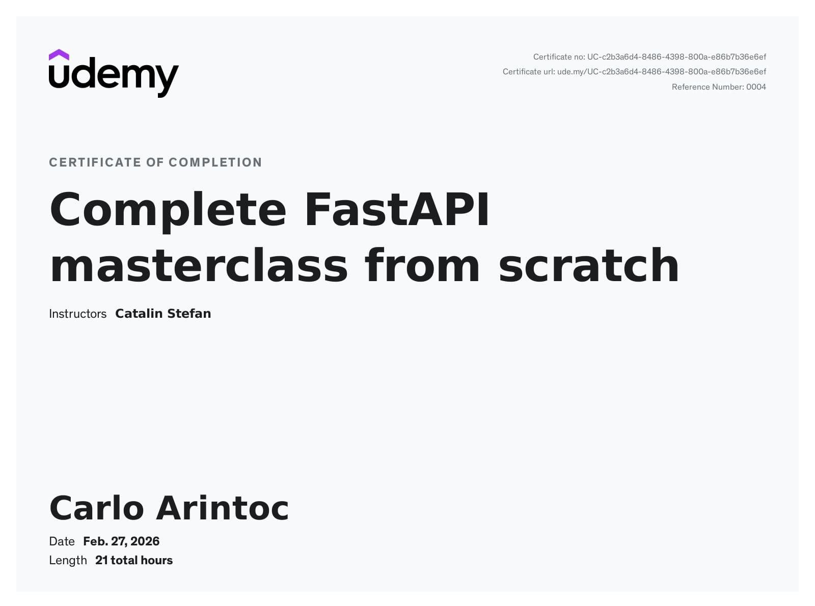 Complete FastAPI masterclass from scratch